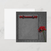 ブラッドローズ ゴシックウェディング 招待状 (正面/裏面)