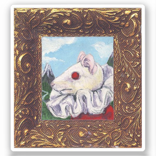 ブラッド絵画ティーと赤い紐からマウスのレア シール (正面)