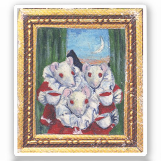 ブラッド絵画ティーと赤い紐からマウスのレア シール (正面)