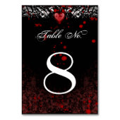 ブラッド（ばちゃばちゃ）跳ねるブラック&ホワイトハロウィーンテーブルNo. テーブルナンバー (裏面)