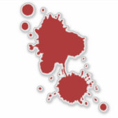 ブラッド（ばちゃばちゃ）跳ねるホロ シール (正面)