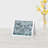 ブラッド・ヒネスの「NYCグラフィティノートカード」 カード (黄色い花)