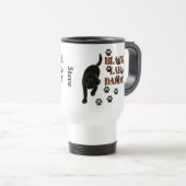 ブラッパーソナライズされたクラブラドールダディの足跡 トラベルマグ (正面右)