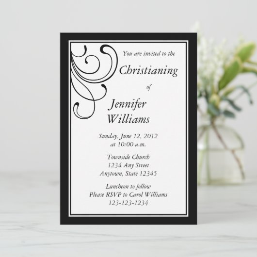 ブラッパーソナライズされたク招待状または発表 招待状 (スタンド正面)