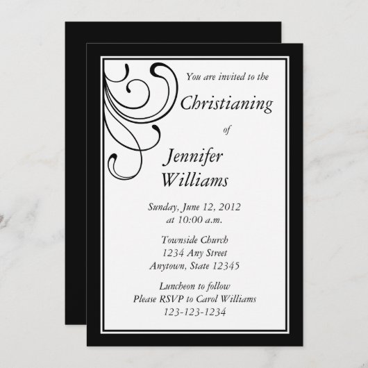 ブラッパーソナライズされたク招待状または発表 招待状 (正面/裏面)