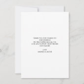 ブラッパーソナライズされたシュ結婚ドの写真サンキューカード 招待状 (裏面)