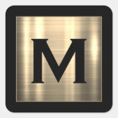 ブラッパーソナライズされたシュ金属モノグラム封筒用シール スクエアシール (正面)