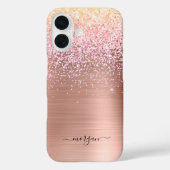 ブラッフェイクシュバラ金ゴールドメタル、グリッター、スクリプト名 Case-Mate iPhoneケース (裏面)