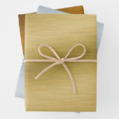 ブラッフェイクシュ仕上げメタル – 金ゴールドシルバー青銅 ラッピングペーパーシート (インサイチュ)