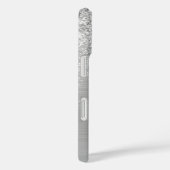 ブラッフェイクシュ銀メタル、グリッター、スクリプト名 Case-Mate iPhoneケース (裏面 / 右)