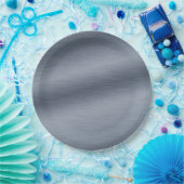 ブラッフェイクシュ鋼のエレガント背景 ペーパープレート (パーティー)