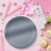 ブラッフェイクシュ鋼のエレガント背景 ペーパープレート (パーティー)