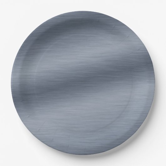 ブラッフェイクシュ鋼のエレガント背景 ペーパープレート (正面)