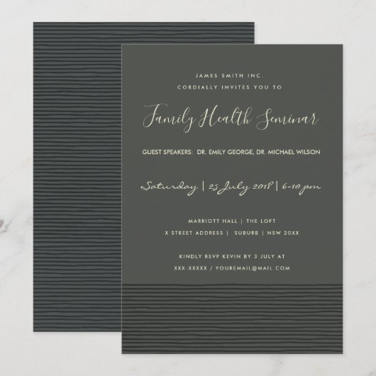 ブラッフォーマルクスケッストライプチ·ライントーク·セミナーイベント 招待状 (正面/裏面)