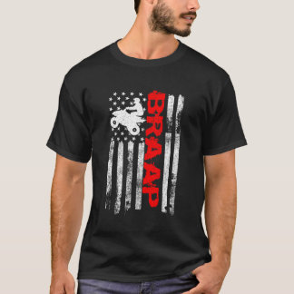 ブラップアメリカ国旗クワッドバイクAtv Tシャツ