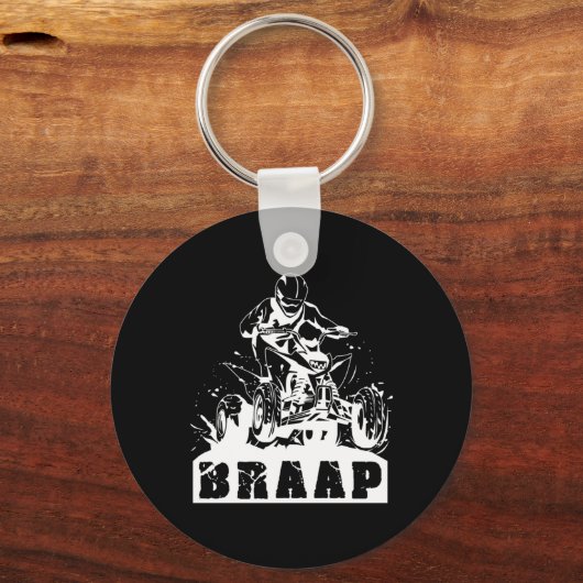 ブラップクワッドレーシングエクストリームスポーツATVライダーギフト キーホルダー (正面)