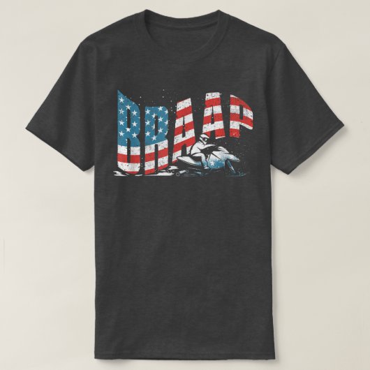 ブラップスノーモービル乗用スノーモービルF Tシャツ (デザイン正面)