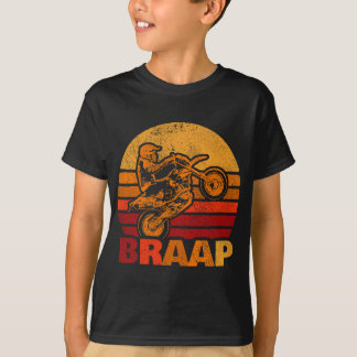 ブラップモトクロスダートバイクトラックレーシングDirtbike Mo Tシャツ