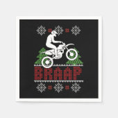 ブラップ醜いクリスマスモトクロスバイククリスマスGIF スタンダードカクテルナプキン (正面)