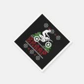 ブラップ醜いクリスマスモトクロスバイククリスマスGIF スタンダードカクテルナプキン (角)