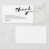 ブラッモダンクインクミニマリズムフォント、ありがとう エンクロージャーカード (正面/裏面)