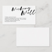 ブラッモダンクインクミニマリズムフォント，ウ結婚ィッシングウェル エンクロージャーカード (正面/裏面)