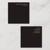 ブラッモダンクエレガントベルベットカスタムプロフェッショナル スクエア名刺 (正面/裏面)