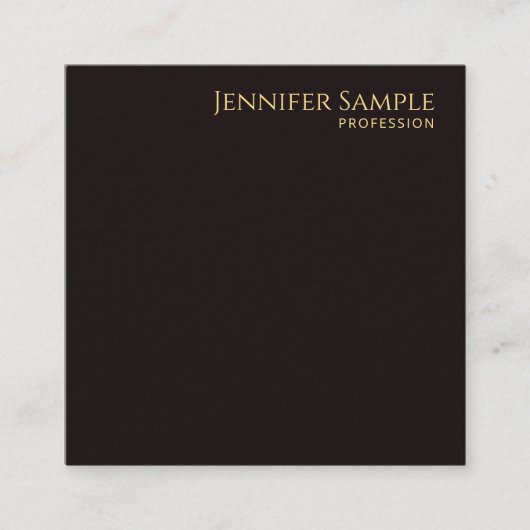 ブラッモダンクエレガントベルベットカスタムプロフェッショナル スクエア名刺 (正面)