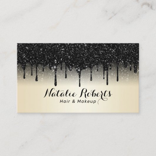 ブラッモダンクグリッタードリップスパール美しいサロン 名刺 (正面)