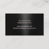 ブラッモダンクグリッターバラ金ゴールドスパイラル美しいサロン 名刺 (裏面)