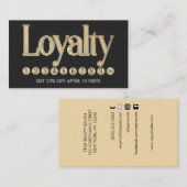 ブラッモダンクシャンパン金ゴールドグリッタータイポグラフィ ロイヤリティカード (正面/裏面)