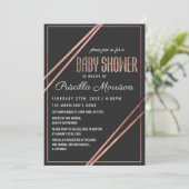 ブラッモダンクバラ金ゴールドシックリニアベビーシャワー 招待状 (スタンド正面)