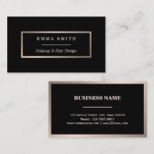 ブラッモダンクバラ金ゴールドミニマリスト名刺 名刺 (正面/裏面)