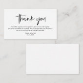 ブラッモダンク·エレガンス·フォント、ありがとう エンクロージャーカード (正面/裏面)