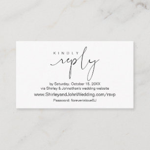 ブラッモダンク、オンラインのWebサ結婚イト経由のRSVP エンクロージャーカード