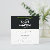 ブラッモダンク&グリーン婚約パーティ招待状 招待状 (スタンド正面)