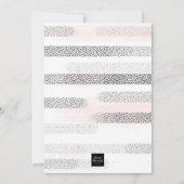 ブラッモダンク&ピンクのフラミンゴのベビーシャワー 招待状 (裏面)