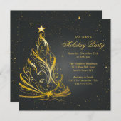 ブラッモダンク&金ゴールドクリスマスホリデーパーティー 招待状 (正面/裏面)