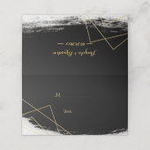 ブラッモダンク&金ゴールド水彩図形座席表 プレイスカード (外部開封)