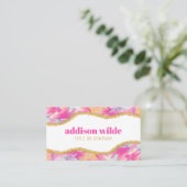 ブラッモダンシカラフルストローク金ゴールドグリッター 名刺 (スタンド正面)