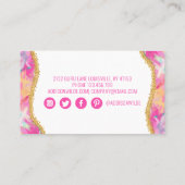 ブラッモダンシカラフルストローク金ゴールドグリッター 名刺 (裏面)