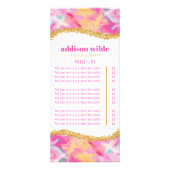 ブラッモダンシカラフルストローサービス価格表 ラックカード (正面)