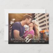 ブラッモダンシュのアンパサンド写真日付の保存 マグネット招待状 (正面)