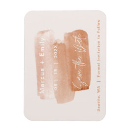 ブラッモダンシュストロークのミニマルな日付を保存 マグネット