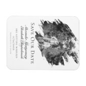 ブラッモダンシュストローク写真の保存日付 | ヘビーホワイト マグネット (横)