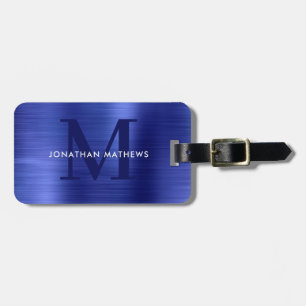 ブラッモダンシュメタリックブルーモノグラム ラゲッジタグ