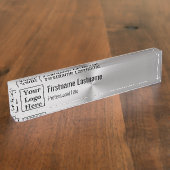 ブラッモダンシュメタルここにロゴを見る デスクネームプレート (側面)