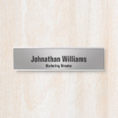 ブラッモダンシュ仕上げメタルルック名プロフェッショナルタイトル サインプレート (正面)