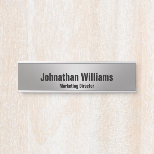 ブラッモダンシュ仕上げメタルルック名プロフェッショナルタイトル サインプレート (正面)