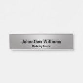 ブラッモダンシュ仕上げメタルルック名プロフェッショナルタイトル サインプレート (正面)